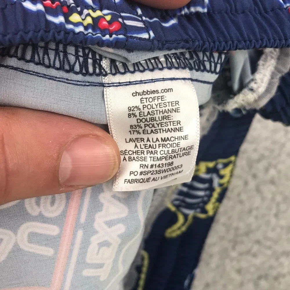 Chubbies The Texas Charms Swim Trunk Mens S Neon Western‎ Print 7